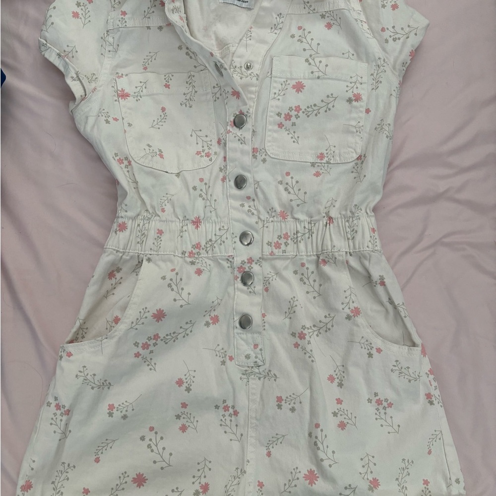 Celebrity Pink Green Buttoned Jumpsuit